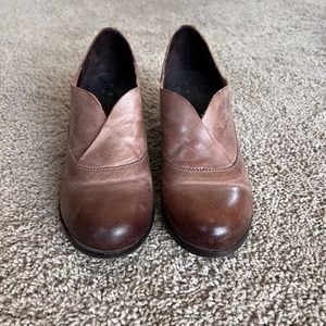 Women's Salvia Leather Dress Shoes Brown Size 8 1/2